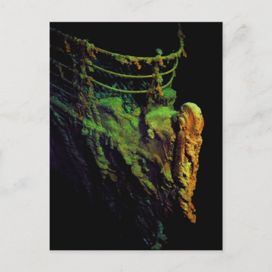 MIR I潜水艇から見たタイタニックの弓 ポストカード (正面)