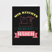 Mir reichts ich geh nähen カード (正面)