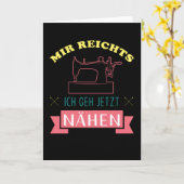 Mir reichts ich geh nähen カード (黄色い花)
