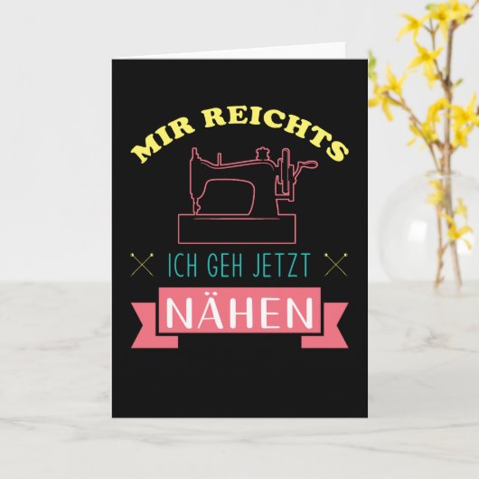 Mir reichts ich geh nähen カード (黄色い花)