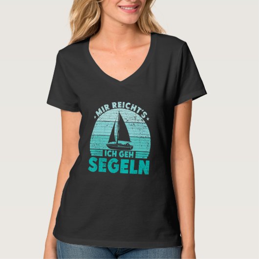 Mir reichts Ich geh sailboat skipper catamaran Tシャツ (正面)