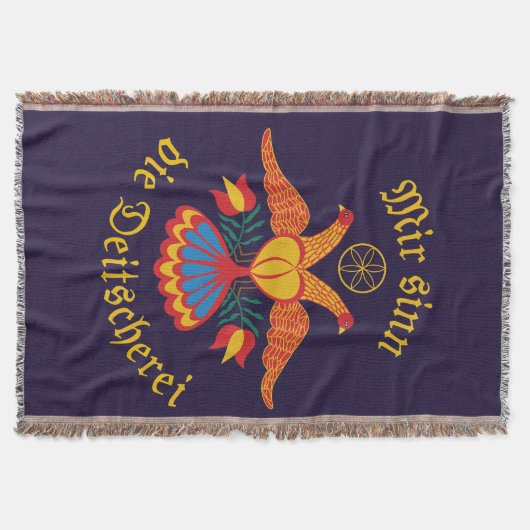 Mir sinn die Deitscherei - Deitschi Faahne スローブランケット (正面)