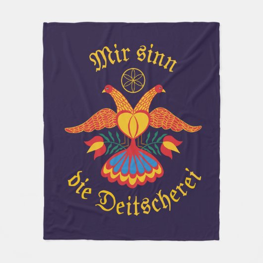 Mir sinn die Deitscherei - Deitschi Faahne フリースブランケット (正面)