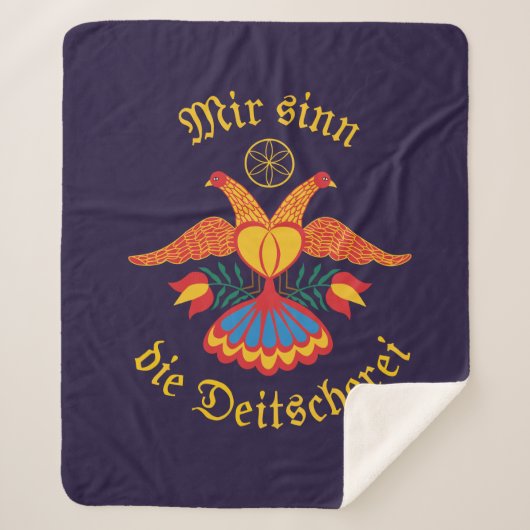 Mir sinn die Deitscherei - Deitschi Faahne Blanket シェルパブランケット (正面)