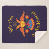 Mir sinn die Deitscherei - Deitschi Faahne Blanket シェルパブランケット (正面(横))