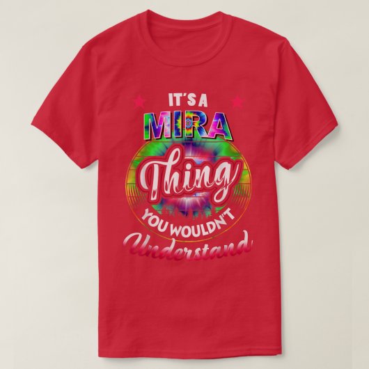 Mira Thing -絞り染めミラ名Tシャツ5559 Tシャツ (デザイン正面)