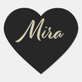 Mira white gold Handwriting Aufkleber Herz ハートシール (正面)