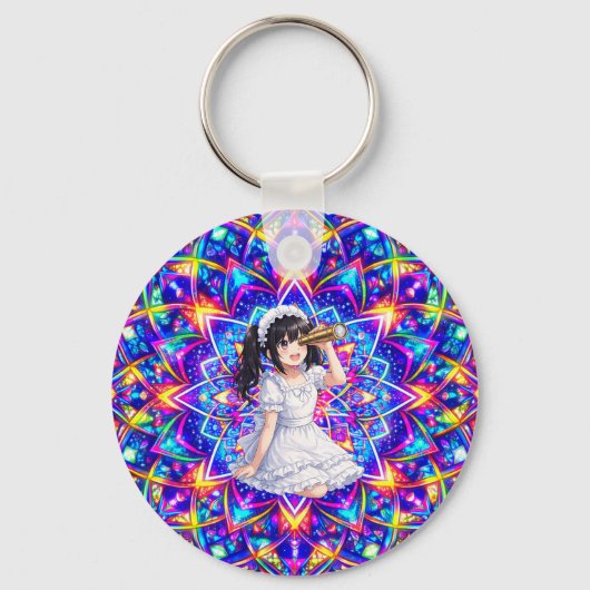 Mirabella im Farbenlicht – Kaleidoskop Mandala  キーホルダー (正面)