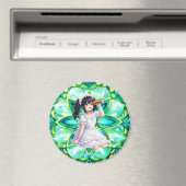 Mirabella in Green Light – Mandala Magnet マグネット (インサイチュ (食洗機))