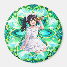 Mirabella in Green Light – Mandala Magnet マグネット