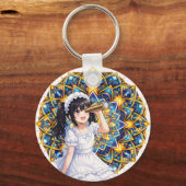 Mirabella in Kaleidoscope Gold – Color Mandala  キーホルダー (正面)