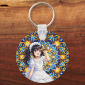 Mirabella in Kaleidoscope Gold – Color Mandala  Sc キーホルダー (正面)