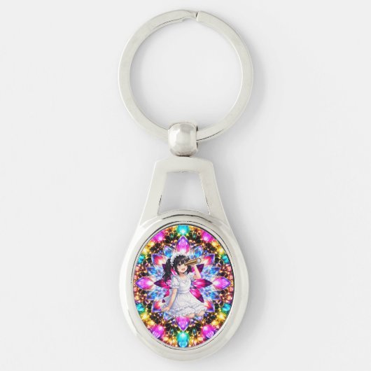 Mirabella in Kaleidoscope – Sparkling Mandala キーホルダー (正面)