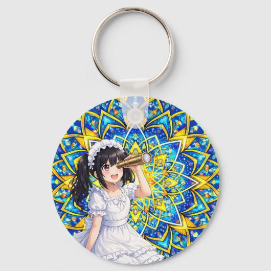 Mirabella in the Circle of Colors – Mandala  Schlü キーホルダー (正面)