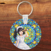 Mirabella in the Circle of Colors – Mandala  Schlü キーホルダー (正面)