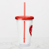 Miracle Bible Verse Red Heart Encouraging Believe アクリルタンブラー (右)