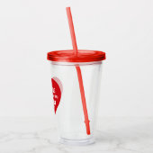 Miracle Bible Verse Red Heart Encouraging Believe アクリルタンブラー (左)