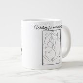 Miracle in Motion – Parents-to-Be Line Art Mug 🤍 ジャンボコーヒーマグカップ (正面右)