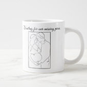 Miracle in Motion – Parents-to-Be Line Art Mug 🤍 ジャンボコーヒーマグカップ (右)