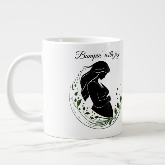 Miracle in Motion – Parents-to-Be Line Art Mug 🤍 ジャンボコーヒーマグカップ (左)