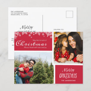 Miracle of Christmas Family Photo Budget シーズンポストカード