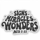 Miracle Sticker:シンボルや象徴、奇跡、および疑問に思 シール (正面)