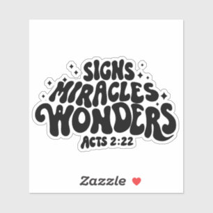 Miracle Sticker:シンボルや象徴、奇跡、および疑問に思 シール