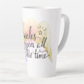 Miracles Happen Angel Wings カフェラテマグ (右アングル)