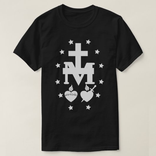 Miraculous Medal Of Immaculate Conception Catholic Tシャツ (デザイン正面)