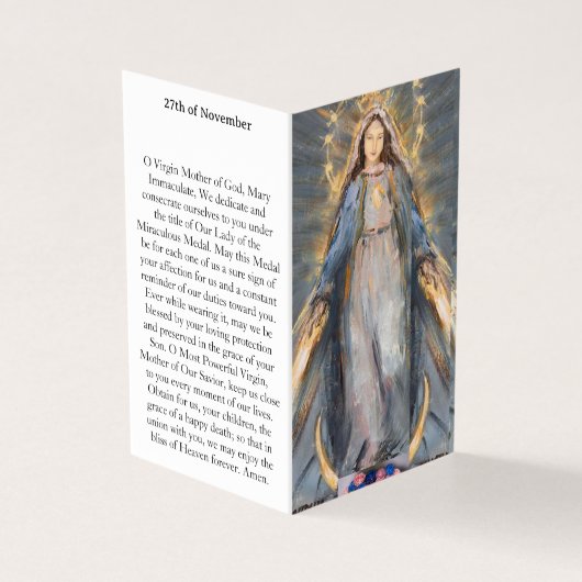 MIRACULOUS MEDAL Prayer Card (外部)