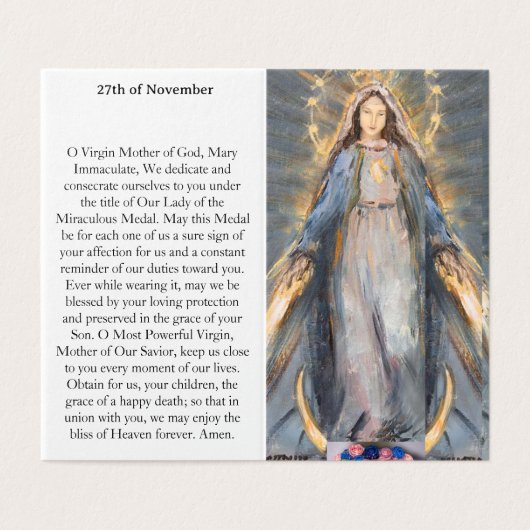 MIRACULOUS MEDAL Prayer Card (外部フラット)