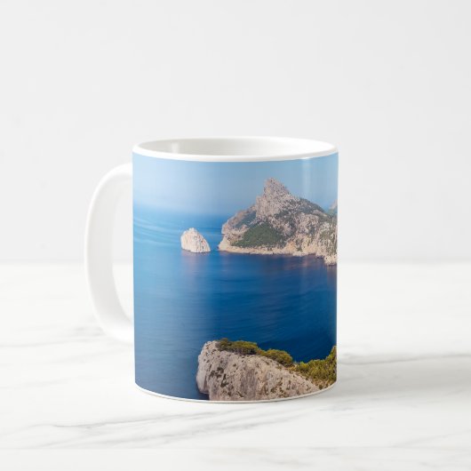 Mirador es Colomer in Cap de Formentor - Mallorca コーヒーマグカップ (正面左)
