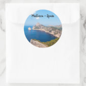Mirador es Colomer in Cap de Formentor - Mallorca ラウンドシール (バッグ)