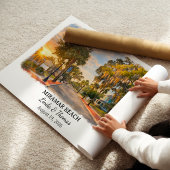 Miramar Beach Florida Poster, Watercolor, Custom ポスター