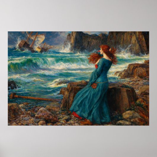 Miranda by John William Waterhouse ポスター (正面)