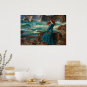 Miranda by John William Waterhouse ポスター (キッチン)