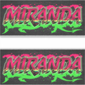 Miranda Vorname Name Graffiti Aufkleber Sticker シール (正面)