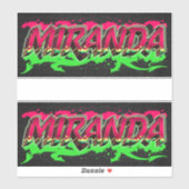Miranda Vorname Name Graffiti Aufkleber Sticker シール (シート)
