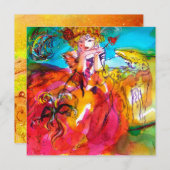 MIRANDOLINA甘い16マスカレードボール、黄色の金ゴールド 案内状 (正面/裏面)