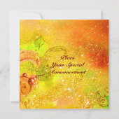 MIRANDOLINA甘い16マスカレードボール、黄色の金ゴールド 案内状 (裏面)