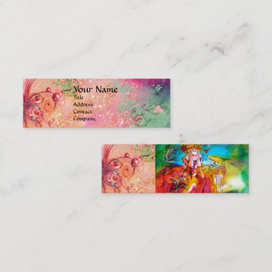 MIRANDOLINA舞台芸術衣装デザイナーピンク スキニー名刺 (正面/裏面)