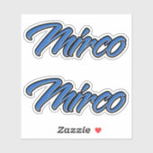 Mirco Name blue Aufkleber Sticker Stickerset シール (シート)