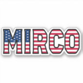 Mirco Name Vorname USA Sticker Stickerset シール (正面)