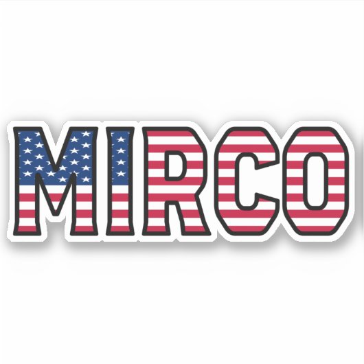 Mirco Name Vorname USA Sticker Stickerset シール (正面)
