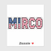 Mirco Name Vorname USA Sticker Stickerset シール (シート)