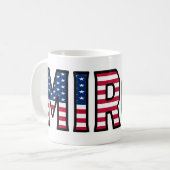 Mirco Name Vorname USA styled Tasse Kaffeetasse コーヒーマグカップ (正面左)