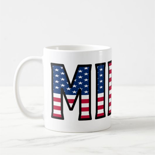 Mirco Name Vorname USA styled Tasse Kaffeetasse コーヒーマグカップ (左)