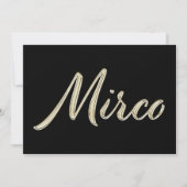 Mirco Name white gold Handwriting Karte カード (正面)
