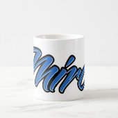 Mirco Vorname Name blue Tasse Kaffeetasse コーヒーマグカップ (中央)