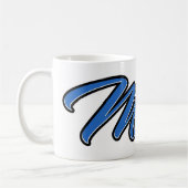 Mirco Vorname Name blue Tasse Kaffeetasse コーヒーマグカップ (左)
